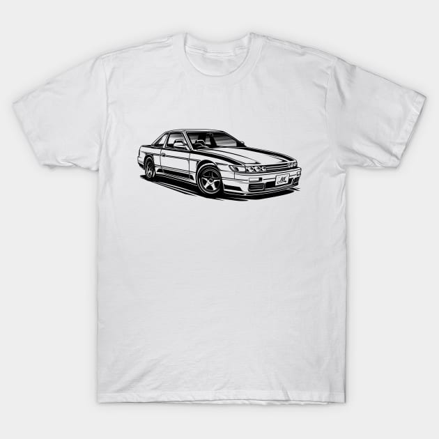 EUROBEAT INTENSIFIES - SILVIA S13 / Sileighty full-body version T-Shirt by ARVwerks